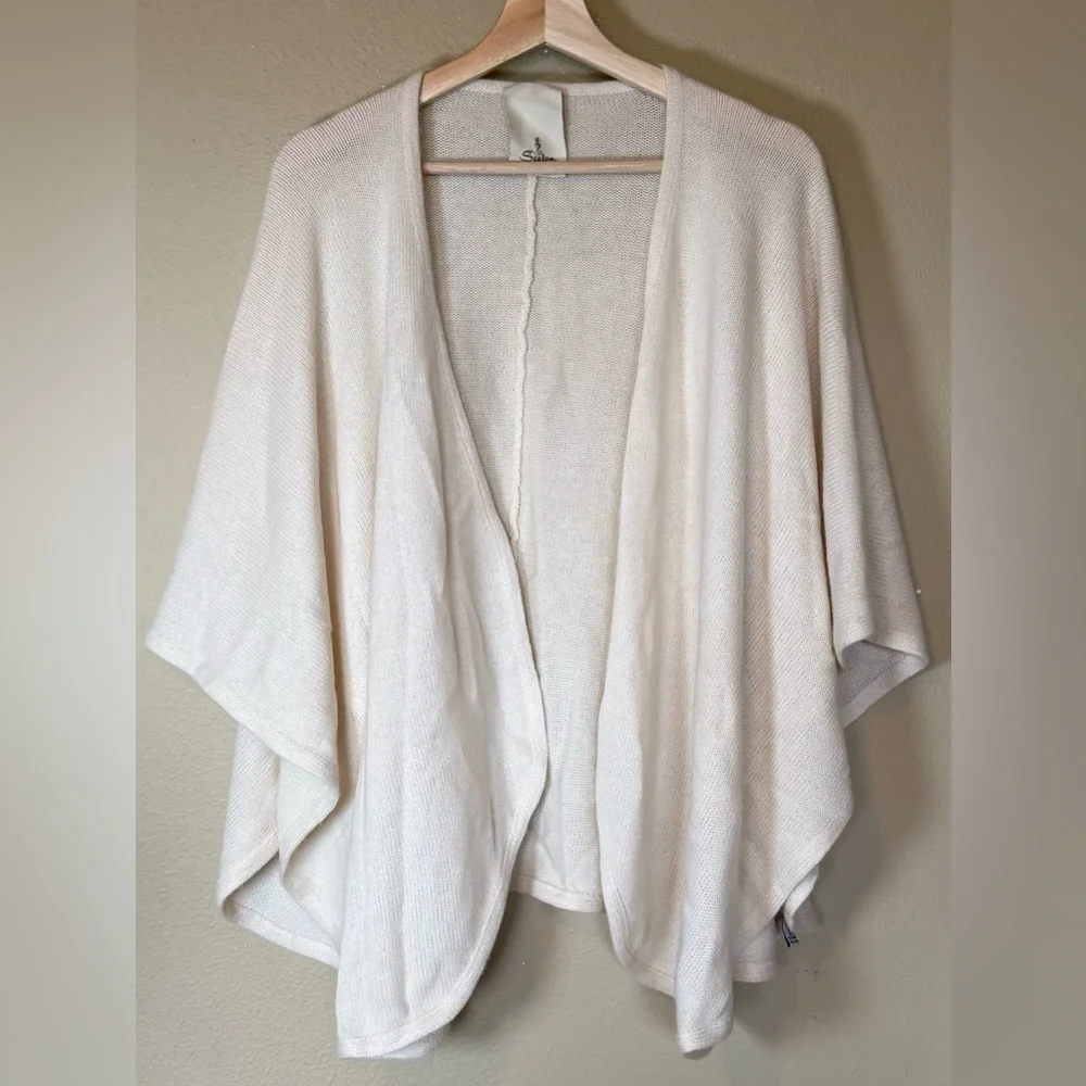 Seaton Cream 100% Pure Cashmere Wrap Shawl Size Medium - Picture 2 of 6